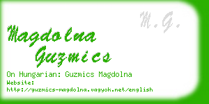 magdolna guzmics business card